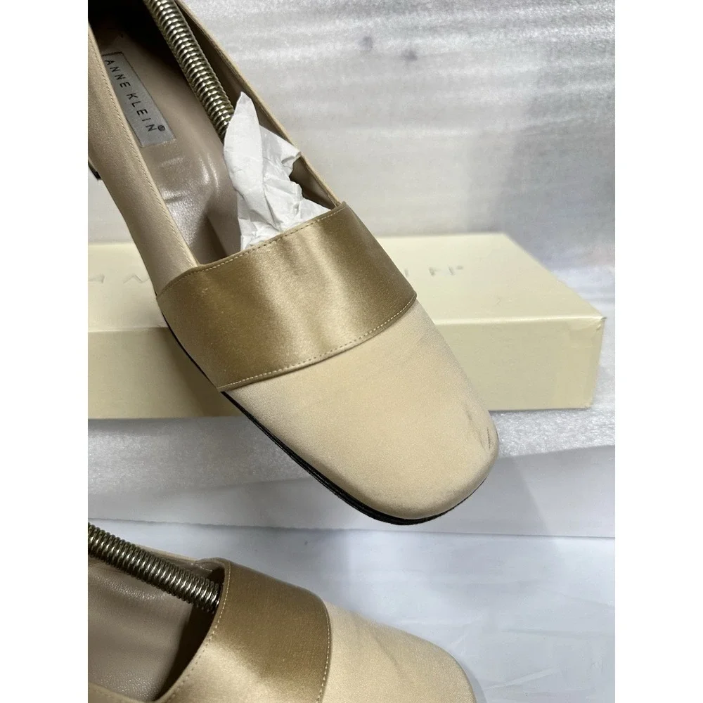 Anne Klein Champagne 2in Cream Heel A552705 Retail 165‎ Vintage Size 10 N Party